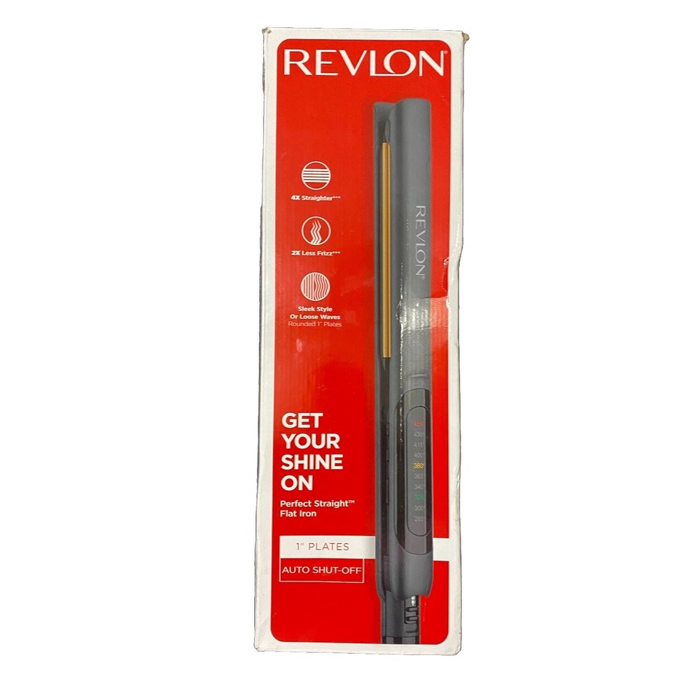 REVLON Perfect Straight Flat Iron 1" Plates Up to 430°, New Open Box